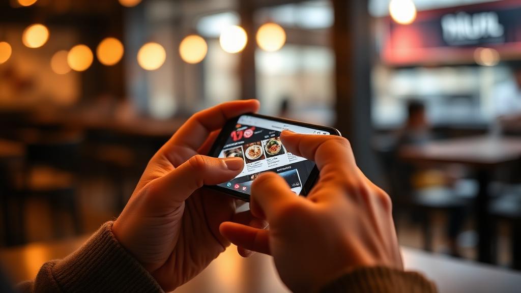 Person scrolling through social media on smartphone